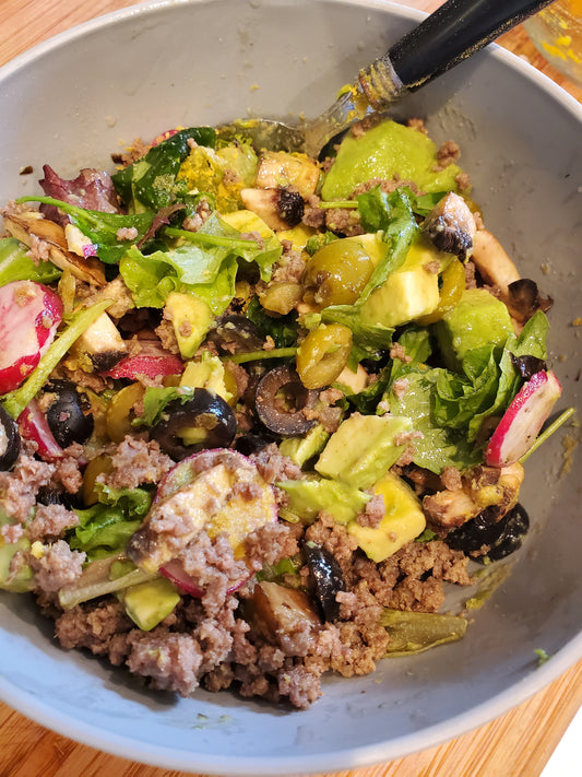 Taco Salad with Homemade Taco Sauce