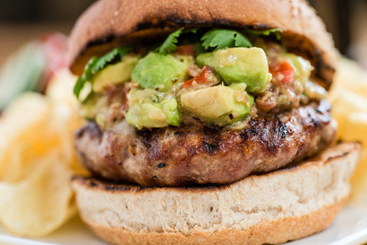 BBQ Avocado Turkey Burgers