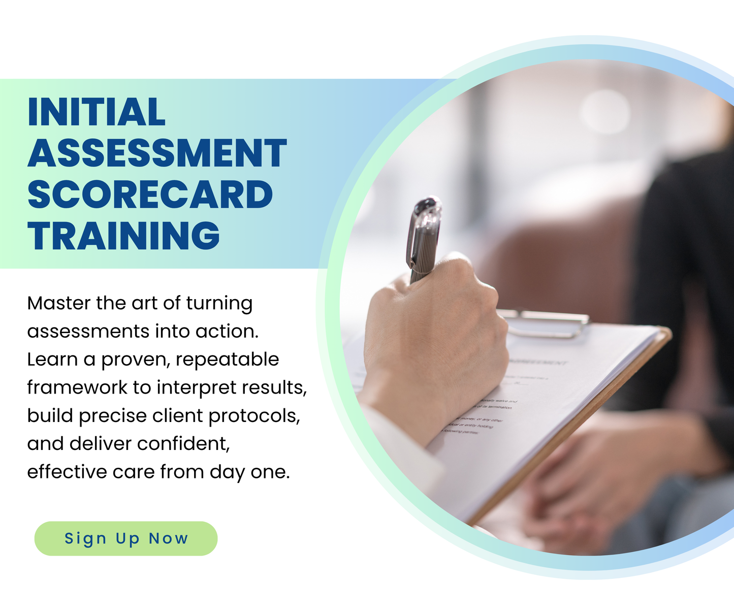 Initial Assessment Scorecard Training